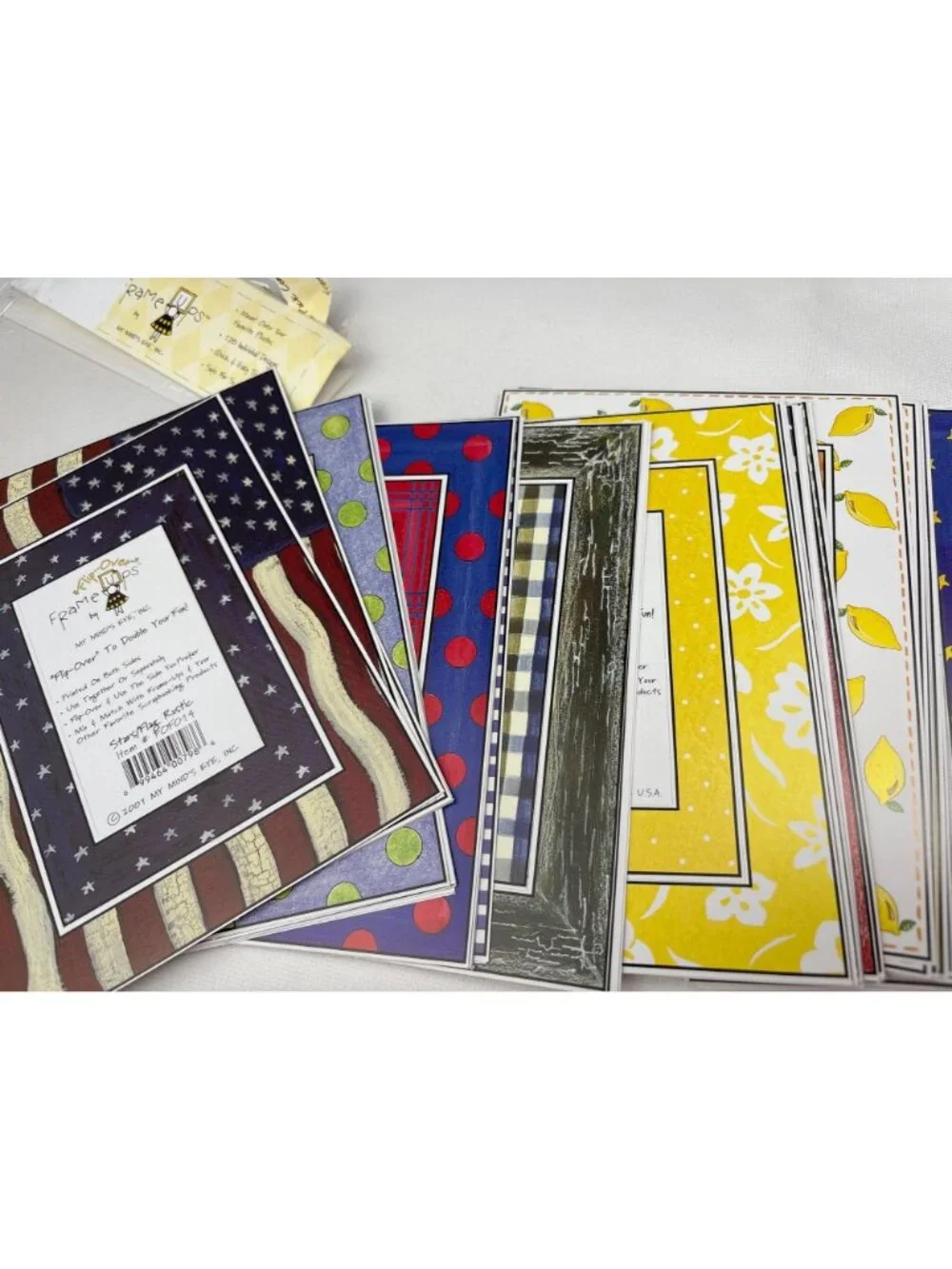 My Minds Eye Flip-Over Frame-Ups Scrapbooking Kit 128 Designs Patriotic Rustic